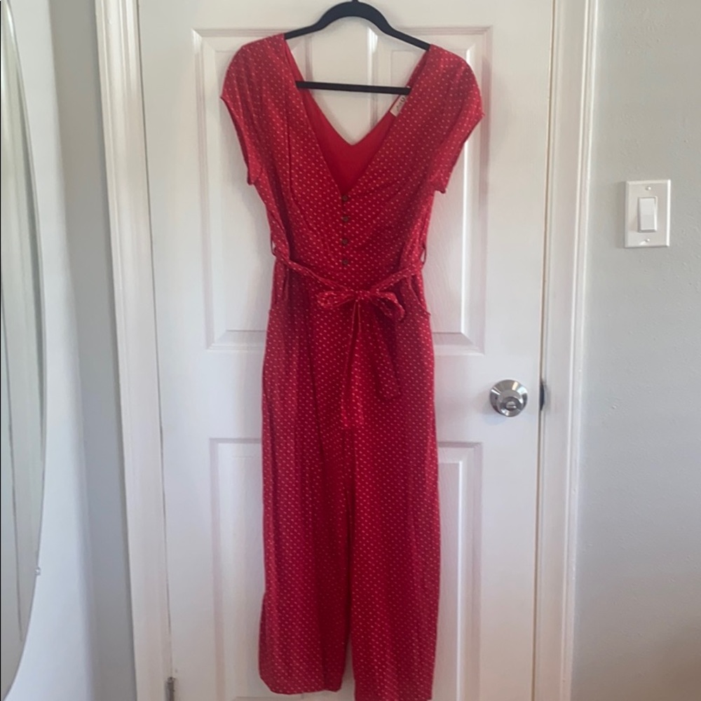 Red Polka Dot Jumpsuit (tea-length)